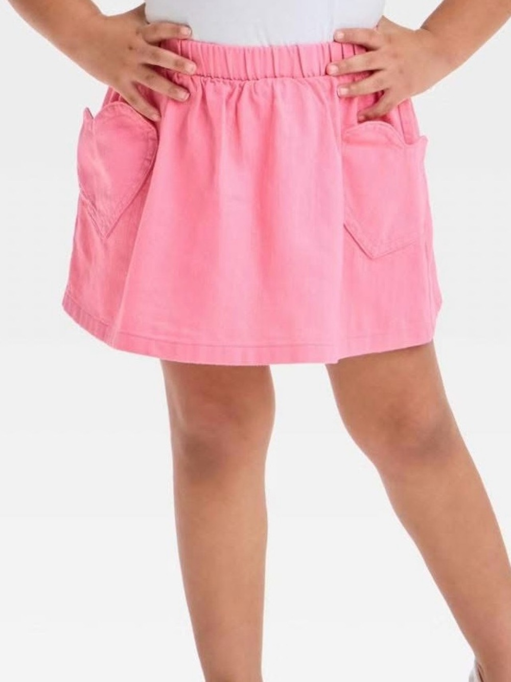 Cat & Jack Pink Skort with Heart Pockets